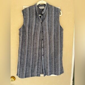 Marla Kim Sleeveless Linen Blend Top – Size XL